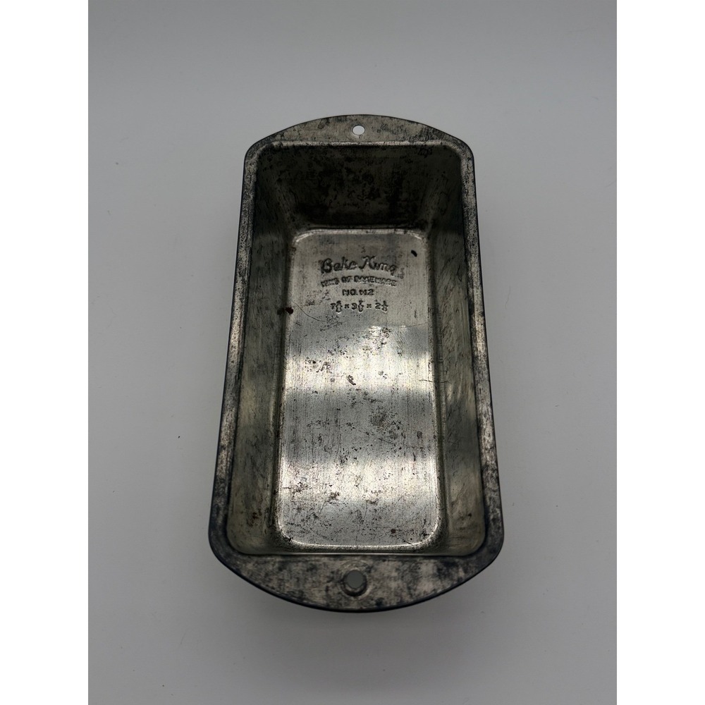 Vintage Bake King‎ No 112 Tin Loaf Pan King of Bakeware 7-3/8 x 3-5/8 x 2-1/4
